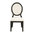 Sillas de comedor tapizadas Annabelle Dark Cocoa and Cream (juego de 8)