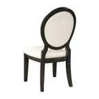 Sillas de comedor tapizadas Annabelle Dark Cocoa and Cream (juego de 8)