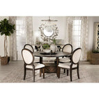 Sillas de comedor tapizadas Annabelle Dark Cocoa and Cream (juego de 8)