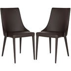 SAFAVIEH Socorro Silla de Comedor Blanca de Mediados de Siglo Moderna (Juego de 2) - 23.6 x 19.6 x 35.5 - 24W x 20D x 36H