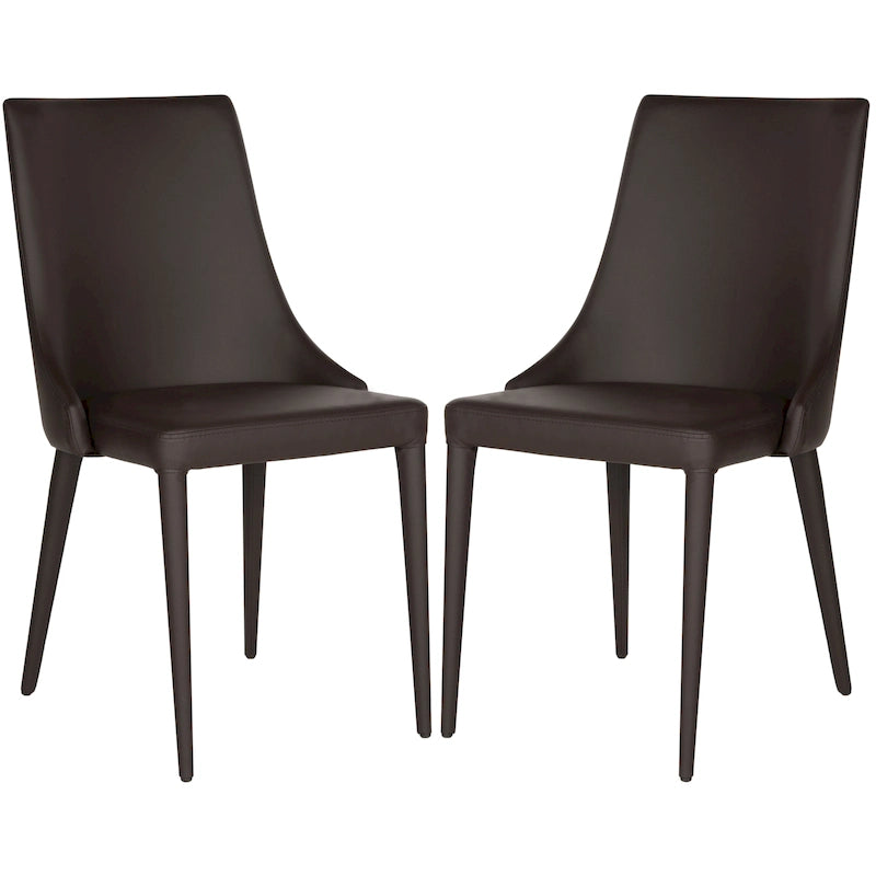 SAFAVIEH Socorro Silla de Comedor Blanca de Mediados de Siglo Moderna (Juego de 2) - 23.6 x 19.6 x 35.5 - 24W x 20D x 36H