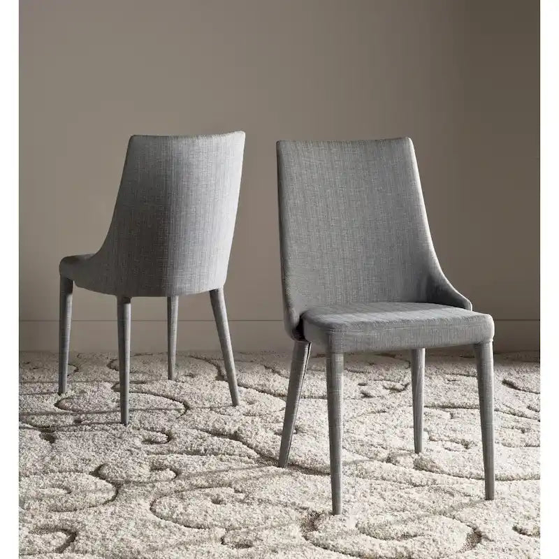 SAFAVIEH Socorro Silla de Comedor Blanca de Mediados de Siglo Moderna (Juego de 2) - 23.6 x 19.6 x 35.5 - 24W x 20D x 36H
