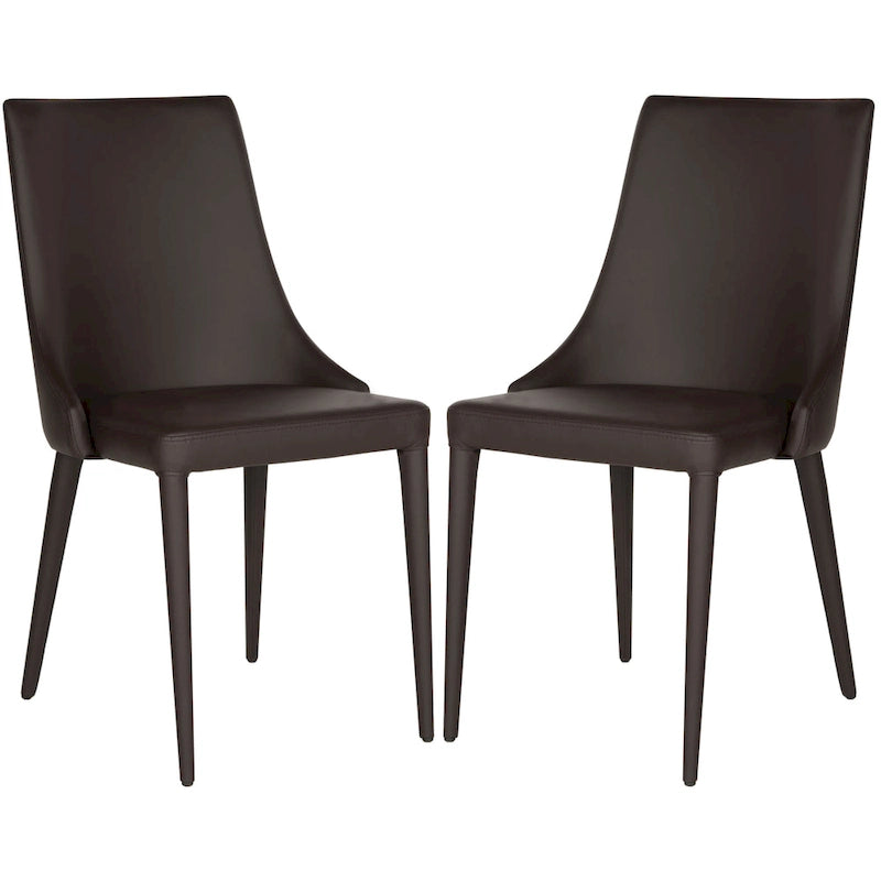 SAFAVIEH Socorro Silla de Comedor Blanca de Mediados de Siglo Moderna (Juego de 2) - 23.6 x 19.6 x 35.5 - 24W x 20D x 36H