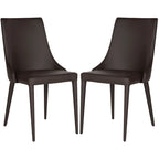 SAFAVIEH Socorro Silla de Comedor Blanca de Mediados de Siglo Moderna (Juego de 2) - 23.6 x 19.6 x 35.5 - 24W x 20D x 36H