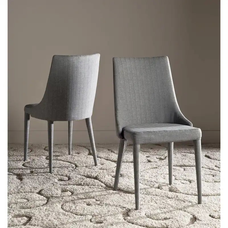 SAFAVIEH Socorro Silla de Comedor Blanca de Mediados de Siglo Moderna (Juego de 2) - 23.6 x 19.6 x 35.5 - 24W x 20D x 36H