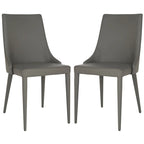 SAFAVIEH Socorro Silla de Comedor Blanca de Mediados de Siglo Moderna (Juego de 2) - 23.6 x 19.6 x 35.5 - 24W x 20D x 36H