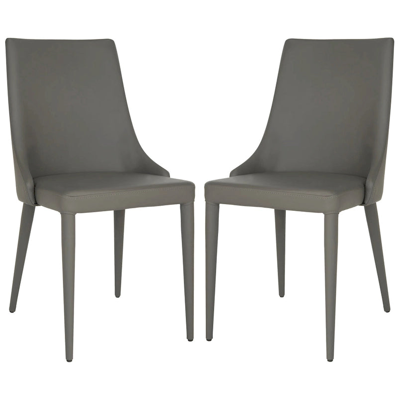 SAFAVIEH Socorro Silla de Comedor Blanca de Mediados de Siglo Moderna (Juego de 2) - 23.6 x 19.6 x 35.5 - 24W x 20D x 36H