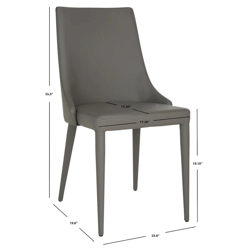 SAFAVIEH Socorro Silla de Comedor Blanca de Mediados de Siglo Moderna (Juego de 2) - 23.6 x 19.6 x 35.5 - 24W x 20D x 36H