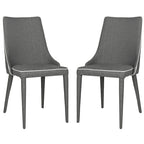 SAFAVIEH Socorro Silla de Comedor Blanca de Mediados de Siglo Moderna (Juego de 2) - 23.6 x 19.6 x 35.5 - 24W x 20D x 36H