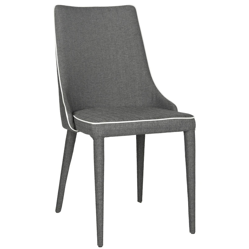 SAFAVIEH Socorro Silla de Comedor Blanca de Mediados de Siglo Moderna (Juego de 2) - 23.6 x 19.6 x 35.5 - 24W x 20D x 36H