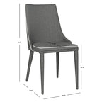 SAFAVIEH Socorro Silla de Comedor Blanca de Mediados de Siglo Moderna (Juego de 2) - 23.6 x 19.6 x 35.5 - 24W x 20D x 36H