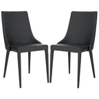SAFAVIEH Socorro Silla de Comedor Blanca de Mediados de Siglo Moderna (Juego de 2) - 23.6 x 19.6 x 35.5 - 24W x 20D x 36H