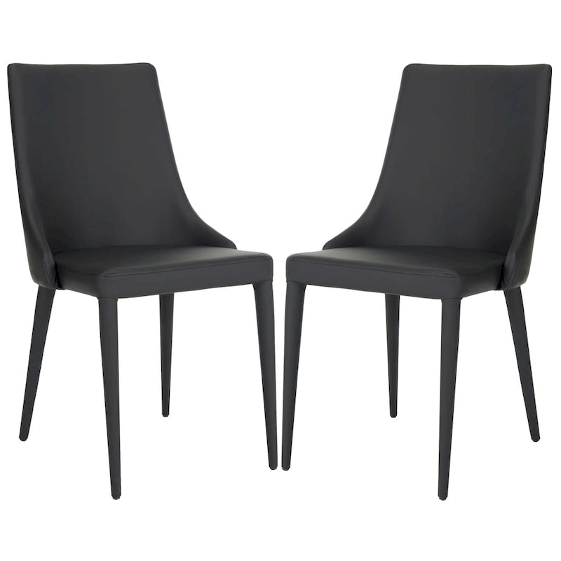 SAFAVIEH Socorro Silla de Comedor Blanca de Mediados de Siglo Moderna (Juego de 2) - 23.6 x 19.6 x 35.5 - 24W x 20D x 36H