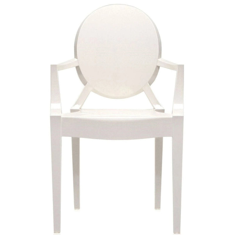 Sillón apilable transparente negro con brazos – 1 persona