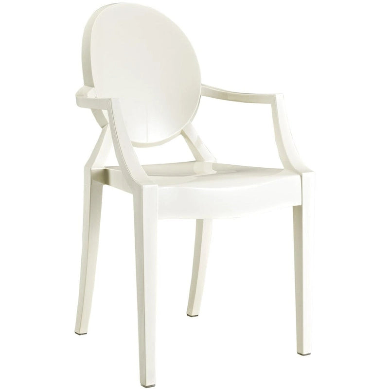 Sillón apilable transparente negro con brazos – 1 persona