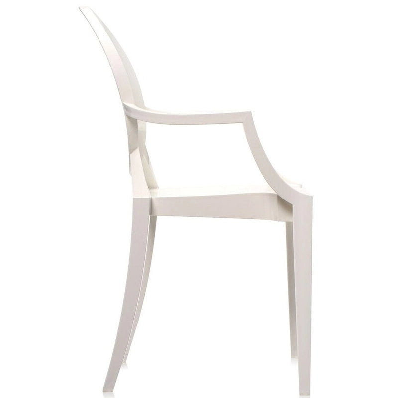 Sillón apilable transparente negro con brazos – 1 persona