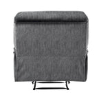 Sillón reclinable manual de microfibra gris, 1 plaza