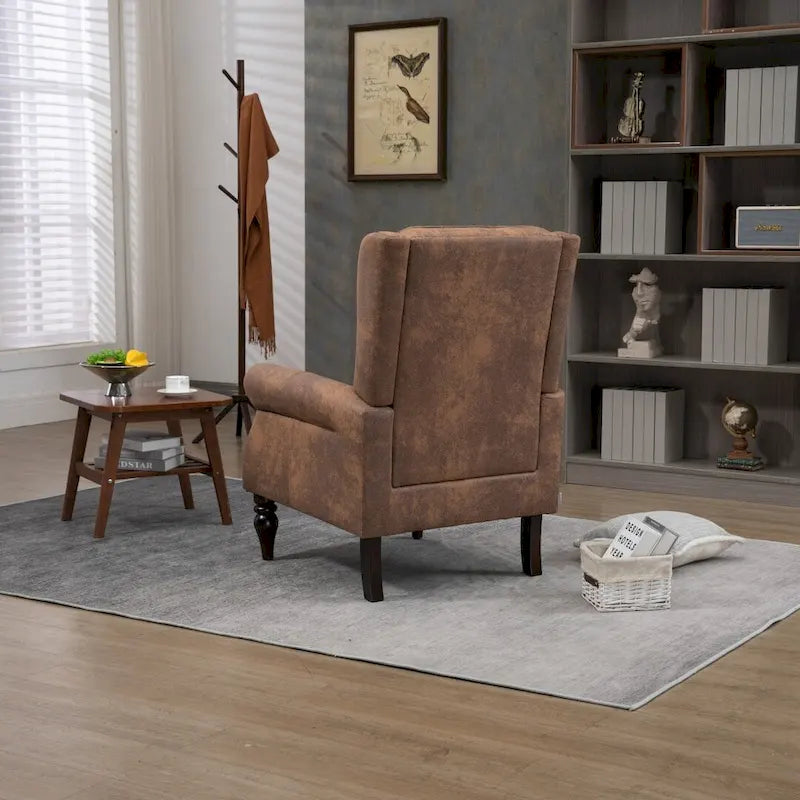 Sillón con estructura de madera, sillón moderno, sillón para sala de estar - 29.33 x 31.50 x 39.37