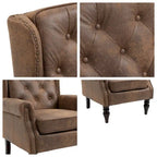 Sillón con estructura de madera, sillón moderno, sillón para sala de estar - 29.33 x 31.50 x 39.37