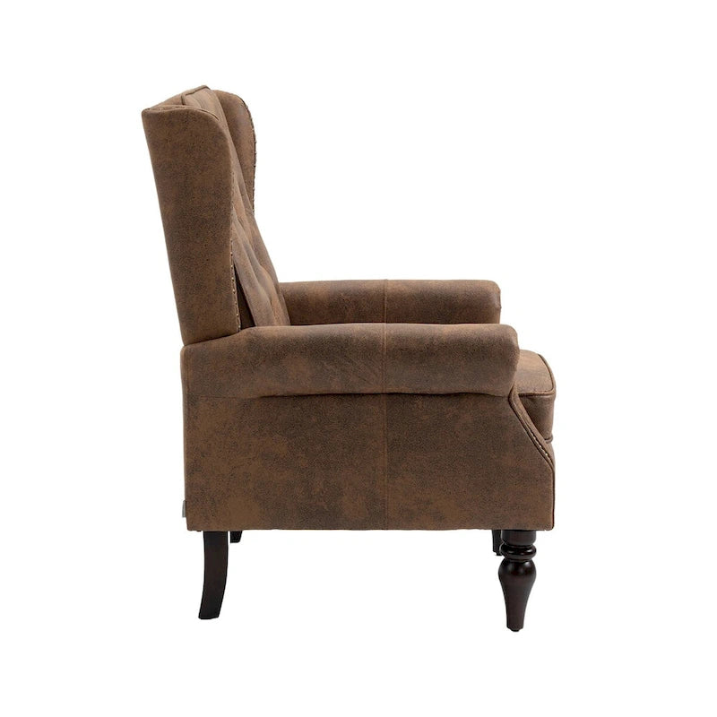Sillón con estructura de madera, sillón moderno, sillón para sala de estar - 29.33 x 31.50 x 39.37