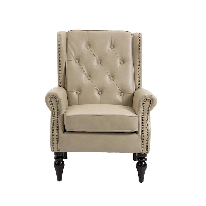 Sillón con estructura de madera, sillón moderno, sillón para sala de estar - 29.33 x 31.50 x 39.37