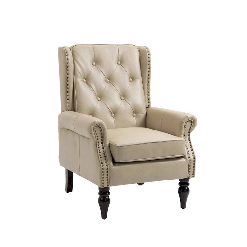 Sillón con estructura de madera, sillón moderno, sillón para sala de estar - 29.33 x 31.50 x 39.37