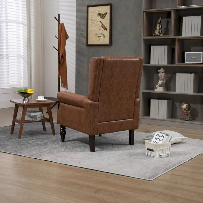 Sillón con estructura de madera, sillón moderno, sillón para sala de estar - 29.33 x 31.50 x 39.37