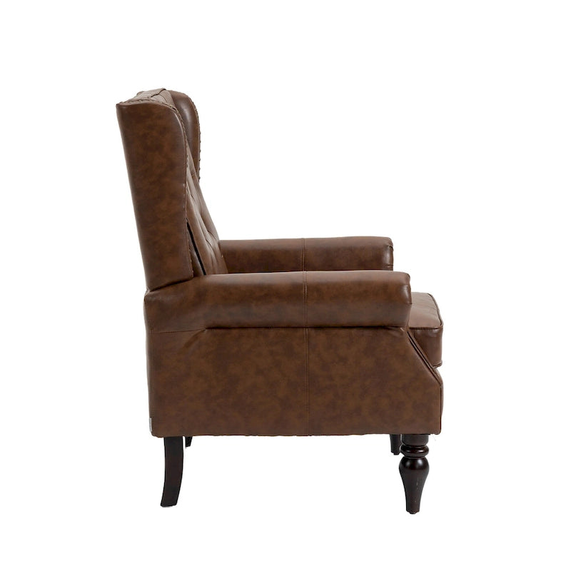 Sillón con estructura de madera, sillón moderno, sillón para sala de estar - 29.33 x 31.50 x 39.37