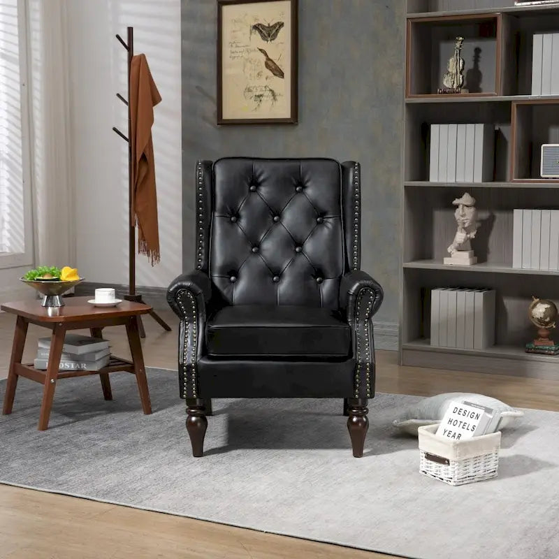 Sillón con estructura de madera, sillón moderno, sillón para sala de estar - 29.33 x 31.50 x 39.37