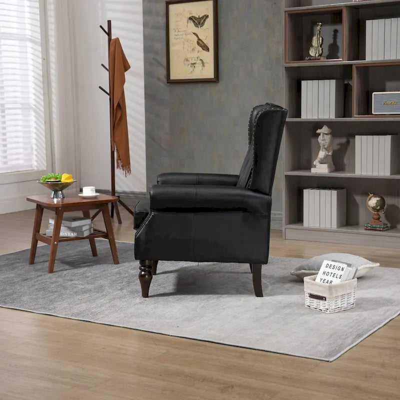 Sillón con estructura de madera, sillón moderno, sillón para sala de estar - 29.33 x 31.50 x 39.37