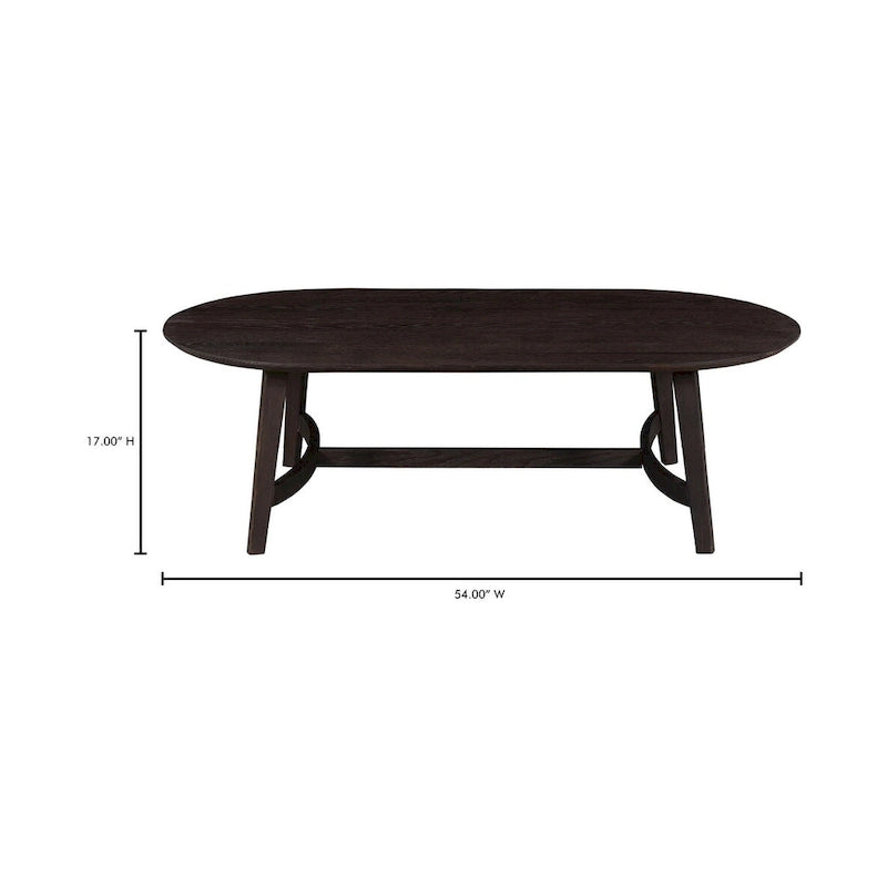 Mesa de centro de roble macizo, color natural/marrón oscuro, estilo escandinavo, para 1 persona