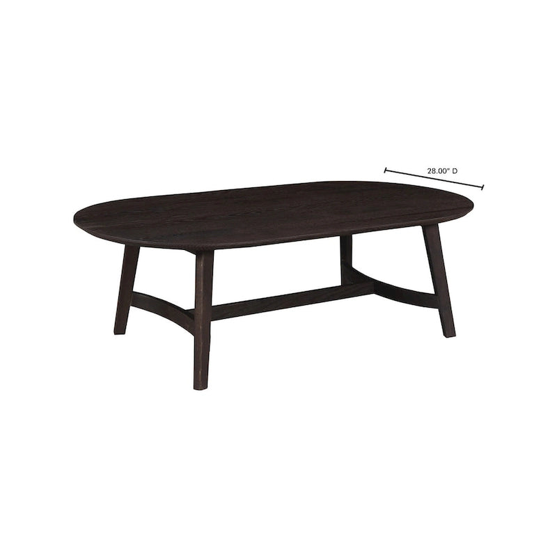Mesa de centro de roble macizo, color natural/marrón oscuro, estilo escandinavo, para 1 persona