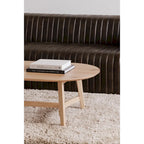 Mesa de centro de roble macizo, color natural/marrón oscuro, estilo escandinavo, para 1 persona