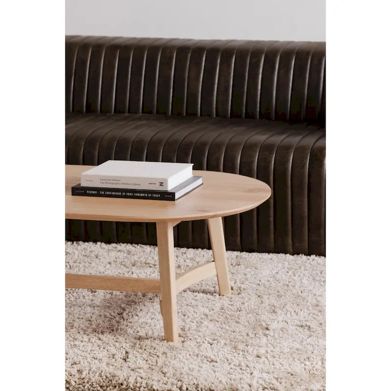 Mesa de centro de roble macizo, color natural/marrón oscuro, estilo escandinavo, para 1 persona