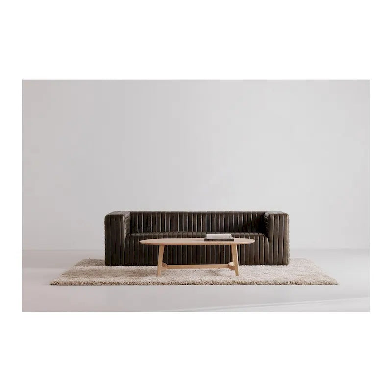 Mesa de centro de roble macizo, color natural/marrón oscuro, estilo escandinavo, para 1 persona