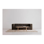 Mesa de centro de roble macizo, color natural/marrón oscuro, estilo escandinavo, para 1 persona