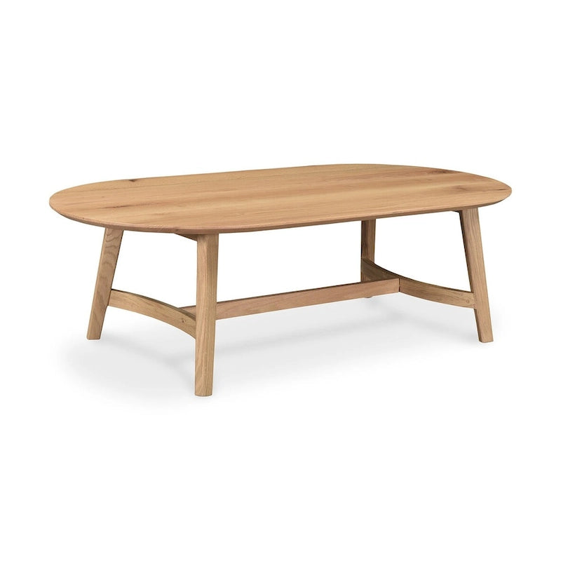 Mesa de centro de roble macizo, color natural/marrón oscuro, estilo escandinavo, para 1 persona