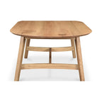 Mesa de centro de roble macizo, color natural/marrón oscuro, estilo escandinavo, para 1 persona