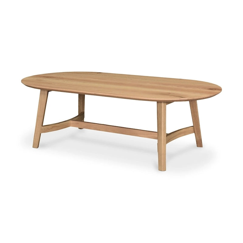 Mesa de centro de roble macizo, color natural/marrón oscuro, estilo escandinavo, para 1 persona