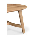 Mesa de centro de roble macizo, color natural/marrón oscuro, estilo escandinavo, para 1 persona