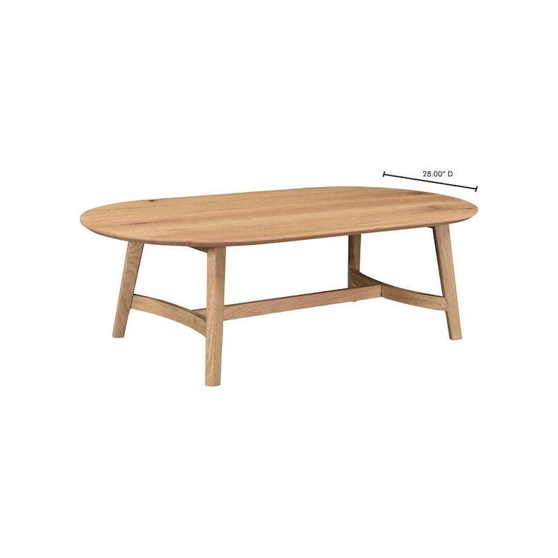 Mesa de centro de roble macizo, color natural/marrón oscuro, estilo escandinavo, para 1 persona