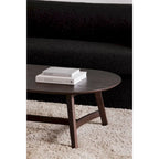 Mesa de centro de roble macizo, color natural/marrón oscuro, estilo escandinavo, para 1 persona