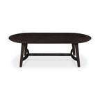 Mesa de centro de roble macizo, color natural/marrón oscuro, estilo escandinavo, para 1 persona