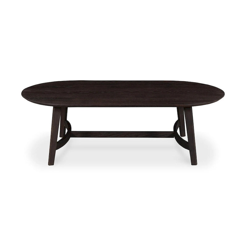 Mesa de centro de roble macizo, color natural/marrón oscuro, estilo escandinavo, para 1 persona