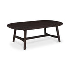Mesa de centro de roble macizo, color natural/marrón oscuro, estilo escandinavo, para 1 persona