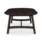 Mesa de centro de roble macizo, color natural/marrón oscuro, estilo escandinavo, para 1 persona