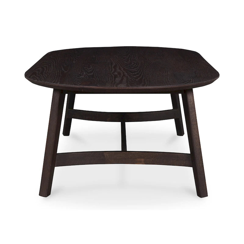 Mesa de centro de roble macizo, color natural/marrón oscuro, estilo escandinavo, para 1 persona