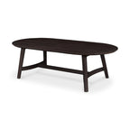 Mesa de centro de roble macizo, color natural/marrón oscuro, estilo escandinavo, para 1 persona