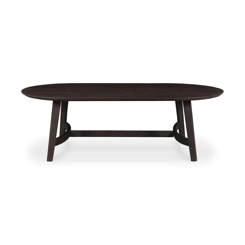 Mesa de centro de roble macizo, color natural/marrón oscuro, estilo escandinavo, para 1 persona