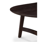Mesa de centro de roble macizo, color natural/marrón oscuro, estilo escandinavo, para 1 persona